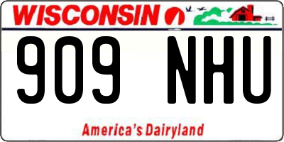 WI license plate 909NHU