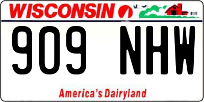 WI license plate 909NHW