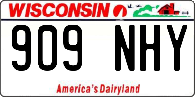 WI license plate 909NHY