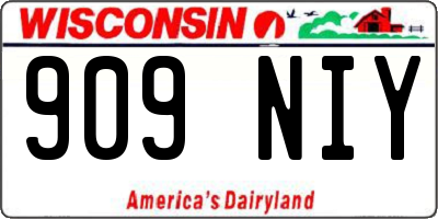 WI license plate 909NIY