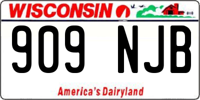 WI license plate 909NJB