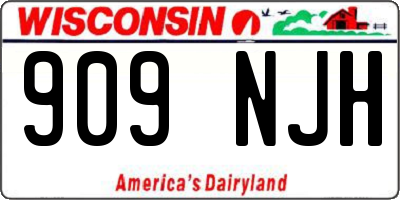 WI license plate 909NJH