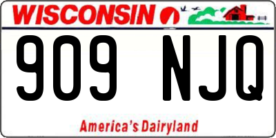 WI license plate 909NJQ