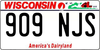WI license plate 909NJS