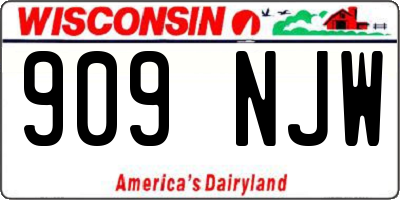 WI license plate 909NJW