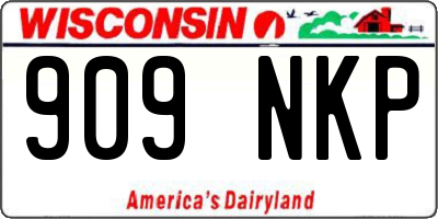 WI license plate 909NKP