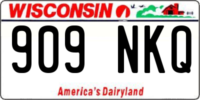 WI license plate 909NKQ