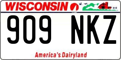 WI license plate 909NKZ