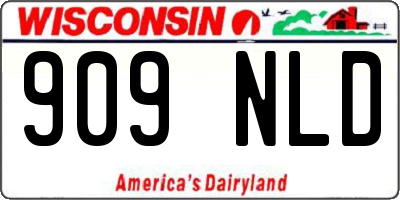 WI license plate 909NLD