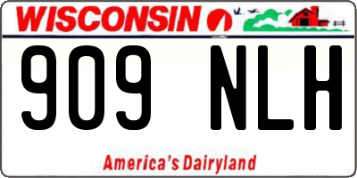 WI license plate 909NLH