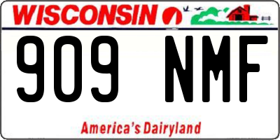 WI license plate 909NMF
