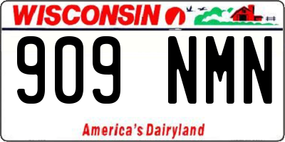 WI license plate 909NMN
