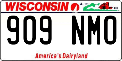 WI license plate 909NMO