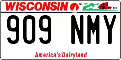 WI license plate 909NMY