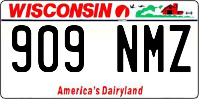 WI license plate 909NMZ