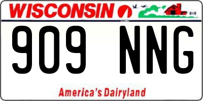 WI license plate 909NNG