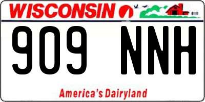 WI license plate 909NNH