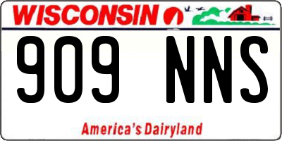 WI license plate 909NNS