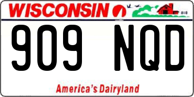 WI license plate 909NQD