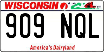 WI license plate 909NQL