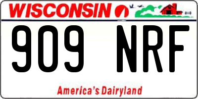 WI license plate 909NRF