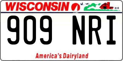 WI license plate 909NRI