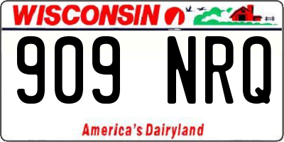 WI license plate 909NRQ