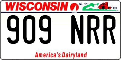 WI license plate 909NRR