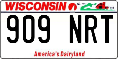WI license plate 909NRT