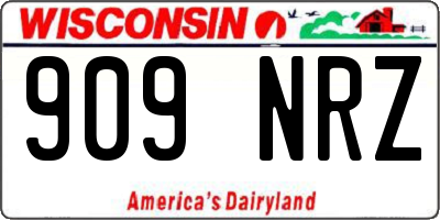 WI license plate 909NRZ