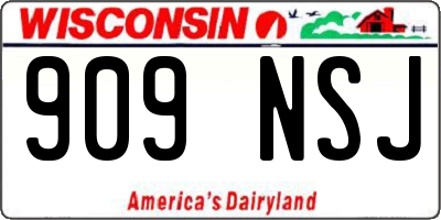 WI license plate 909NSJ