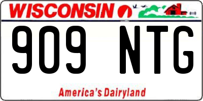 WI license plate 909NTG