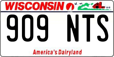 WI license plate 909NTS