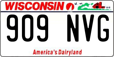 WI license plate 909NVG