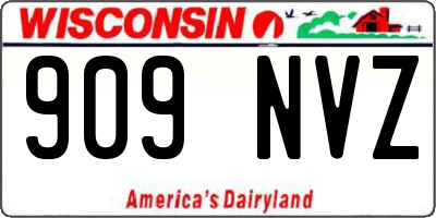 WI license plate 909NVZ
