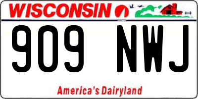 WI license plate 909NWJ