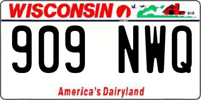 WI license plate 909NWQ