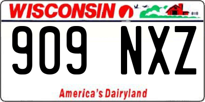 WI license plate 909NXZ
