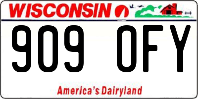 WI license plate 909OFY