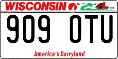 WI license plate 909OTU