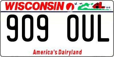 WI license plate 909OUL