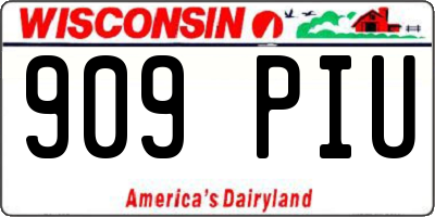 WI license plate 909PIU
