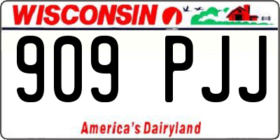 WI license plate 909PJJ