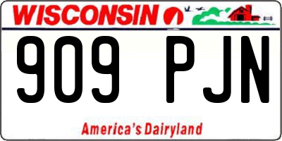 WI license plate 909PJN
