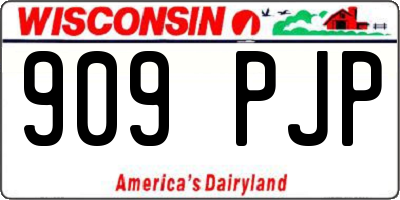 WI license plate 909PJP
