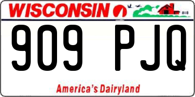 WI license plate 909PJQ