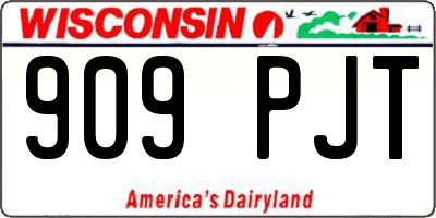 WI license plate 909PJT