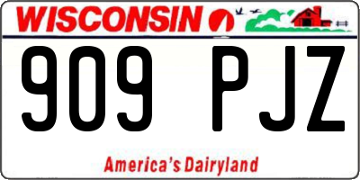 WI license plate 909PJZ