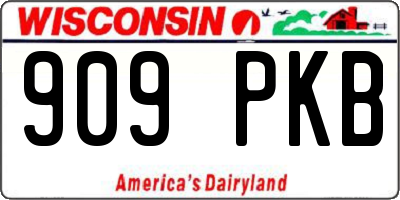 WI license plate 909PKB