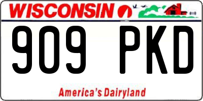 WI license plate 909PKD